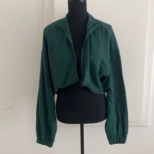 Forest Green Long Sleeve CropTop Jacket•M•Forever 21